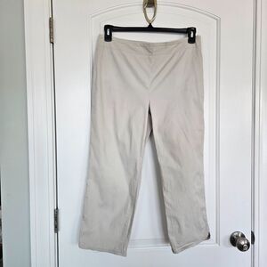 Talbots Heritage Tan khaki capri, split hem, size zip, pockets Women's‎ 8